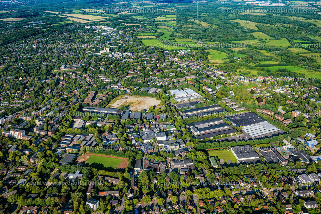 Hamburg_Meiendorf_Rahlstedt_Gewerbegebiet_ELS_2253090823 | HAMBURG 09.08.2023 Gewerbegebiet und Firmenansiedlung " Bargkoppelweg " in Hamburg, Deutschland. // Industrial estate and company settlement " Bargkoppelweg " in Hamburg, Germany. Foto: Martin Elsen