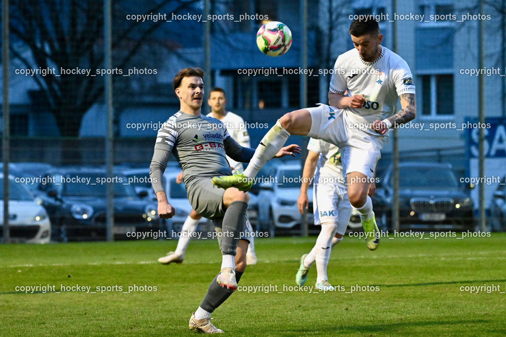 SAK vs. ASKÖ Köttmannsdorf | #8 Ziga Ribic ASKÖ Köttmannsdorf, #7 Hrvoje Jakovljevic SAK, SAK vs. ASKÖ Köttmannsdorf, SAK vs. ASKÖ Köttmannsdorf am 02.04.2026 in Klagenfurt (Sportpark Welzenegg), Austria, (Photo by Bernd Stefan)