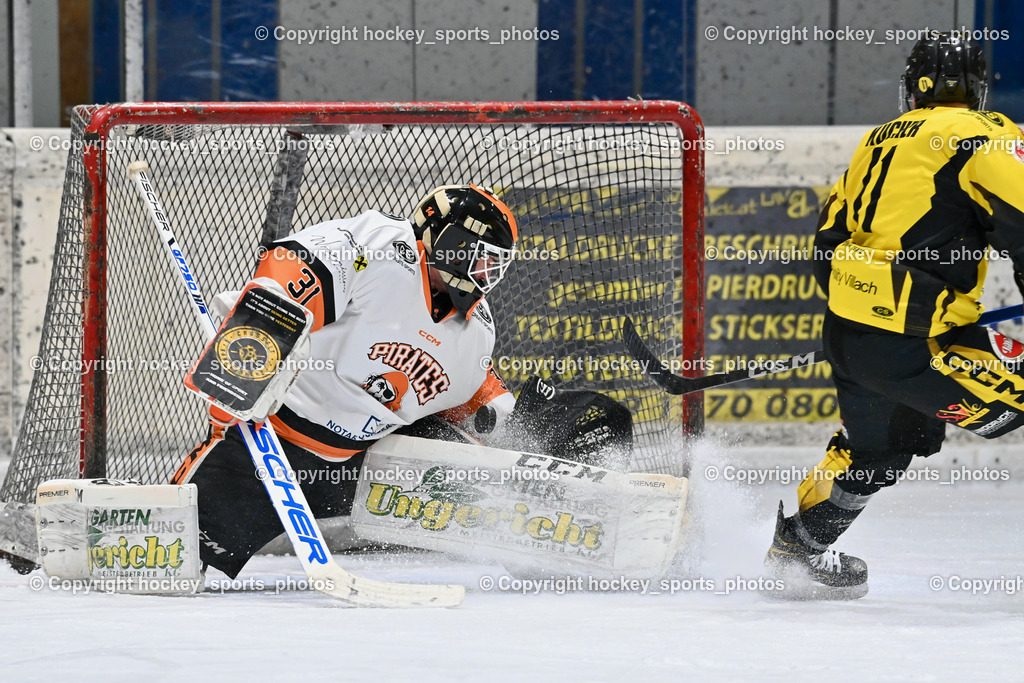 EC Spittal Hornets vs. USC Piraten Velden 7.2.2024 | #31 Schmarl Markus, #11 Kucher Florian