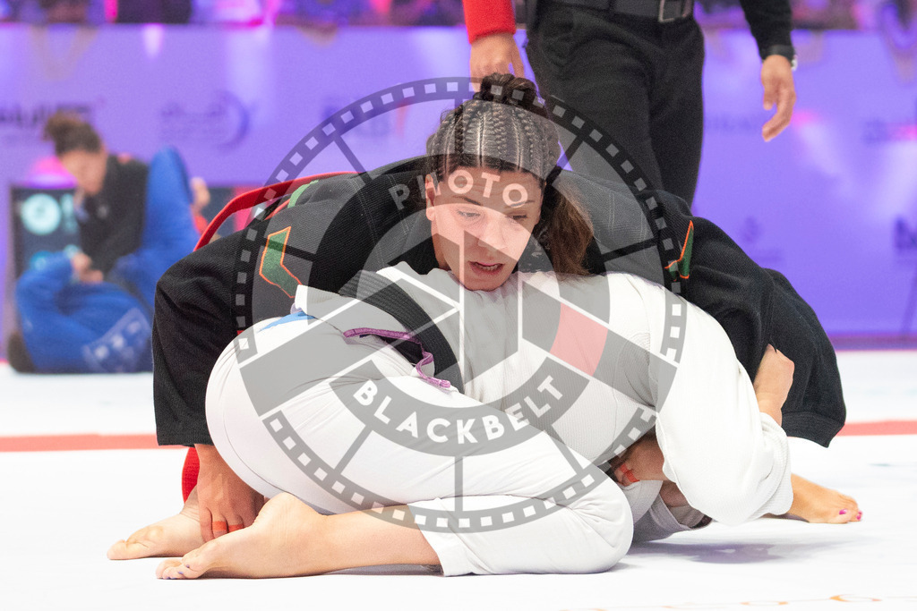 20231109PBB3270 | Fighters compete during the AJP World Professional Championship in the Mubadala Arena in Abu Dhabi, Arab United Emirates, on November 9, 2023.