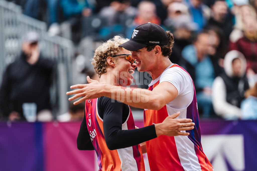 Beachvolleyball | Männer | Allianz German Beach Tour 2026 | Tourstop Düsseldorf | 17.05.2026 | v.l. Tamo Wüst und Tristan Fröbel