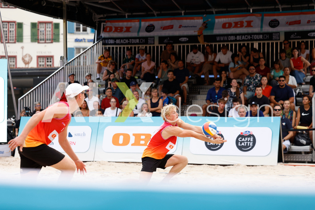 Obi BeachTour 2026 - Basel | BASEL, SWITZERLAND - JULY 18: JACOB HEJLSVIG PETERSEN (DEN) during the Obi BeachTour 2026 match between NAPIER / PETERSEN (DEN) and HAGENBUCH / HAUSSENER (SUI) at Barfüsserplatz on July 18, 2026 in Basel, Switzerland. - Realisiert mit Pictrs.com