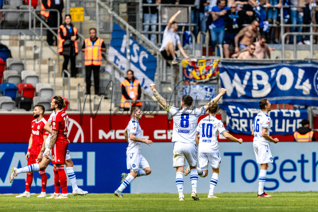 Fortuna Düsseldorf vs. Karlsruher SC | Düsseldorf, 30.04.2023: 2. Bundesliga, 30. Spieltag, Fortuna Düsseldorf gegen Karlsruher SC in der Merkur Arena in Düsseldorf. Foto: sportfotografie.ms | Markus Paletta - Realisiert mit Pictrs.com