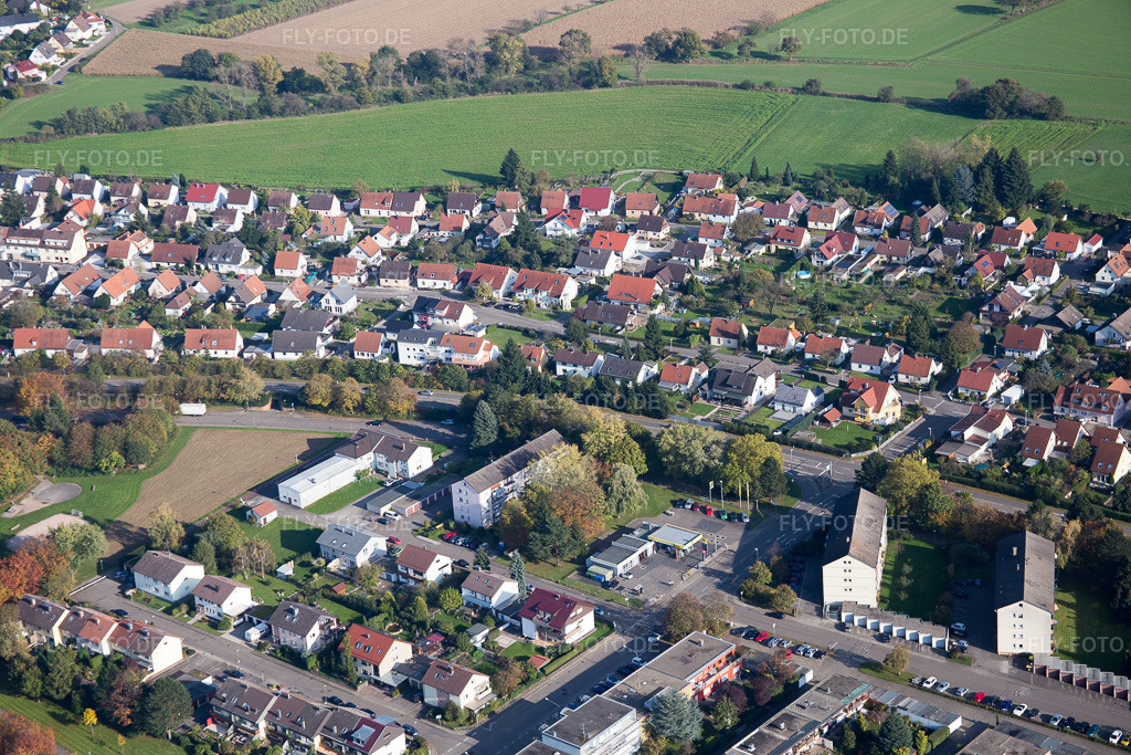 Luftbild: Neckarstraße Nord in Rastatt im Bundesland Baden-Württemberg in Deutschland. Foto: IMG_075281.jpg vom 26.10.2014 durch Werner Riehm/FLY-FOTO.de