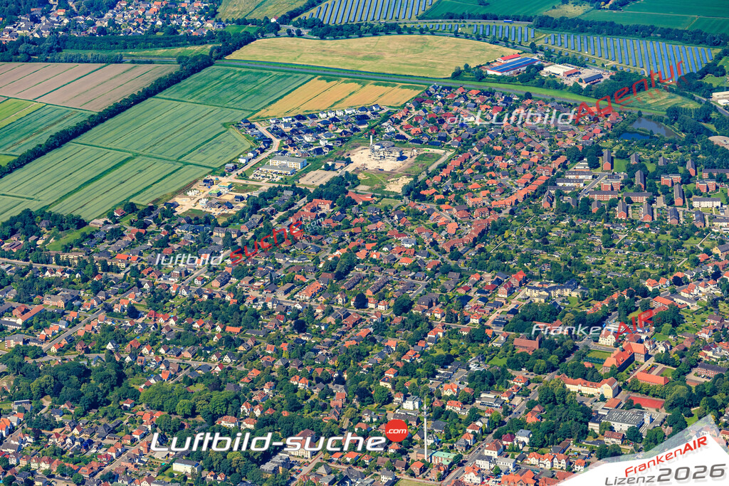 aktuelles Luftbild von  Nordenham - Luftaufnahme wurde 2018 von https://frankenair.de mittels Flugzeug (keine Drohne) erstellt.