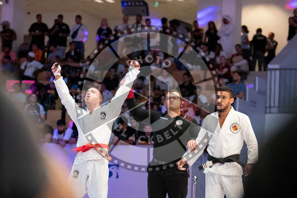 20231107PBB5626 | Fighters compete during the AJP World Master Championship in the Mubadala Arena in Abu Dhabi, Arab United Emirates, on November 7, 2023.