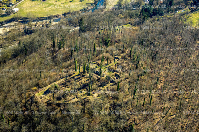 Arnsberg250305393 | Luftbild, Ruine Rüdenburg, auch Alte Grafenburg, Waldgebiet, Arnsberg, Sauerland, Nordrhein-Westfalen, Deutschland