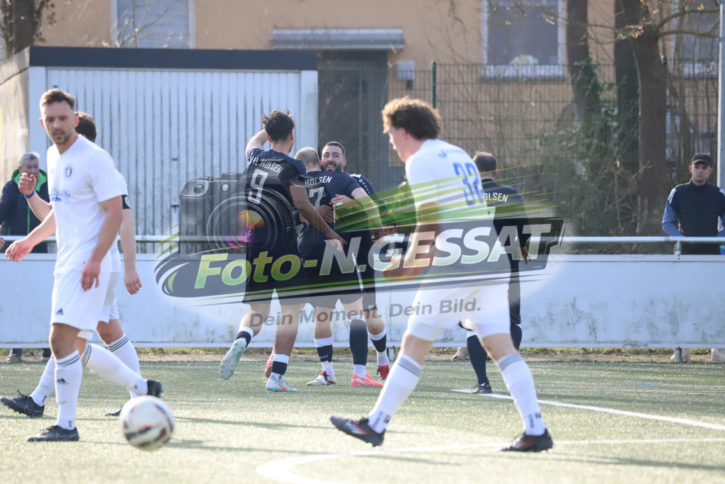 TuS Bruchmühlen - VfL Holsen | Auf dem Bild zu sehen: schwarz VfL Holsen: Jubel 0:1 Nusret Sarialtin TuS Bruchmühlen, VfL Holsen, Saison 25/26, Kreisliga A, Deutschland - Realisiert mit Pictrs.com