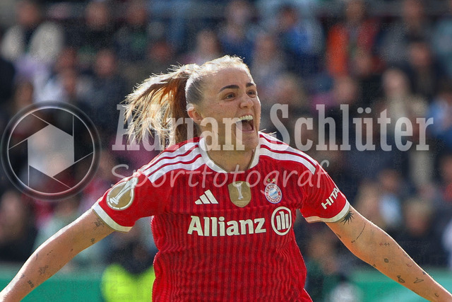 14.05.2026, GER, Fussball, Frauen, DFB-Pokal, Finale, Saison 2025/2026, VfL Wolfsburg - FC Bayern München | Gerogia Stanway (Bayern) Torjubel, jubelt nach ihrem Treffer zum 1:0