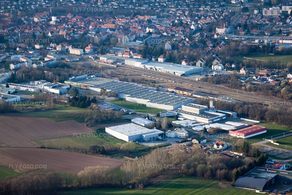 Aerial view: Outils Wolf in the district Altenstadt in Wissembourg in the state Bas-Rhin, France.Photo: IMG_38786.jpg taken on 03/20/2011 by Werner Riehm/FLY-FOTO.comResolution of the original: 4752 x 3168 px