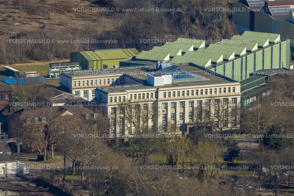 Dortmund250300224 | Luftbild, thyssenkrupp Steel Europe AG - Verwaltung Dortmund und Hoesch-Museum im Westfalenhütte Gewerbegebiet, Hoesch Areal, Borsigplatz, Dortmund, Ruhrgebiet, Nordrhein-Westfalen, Deutschland