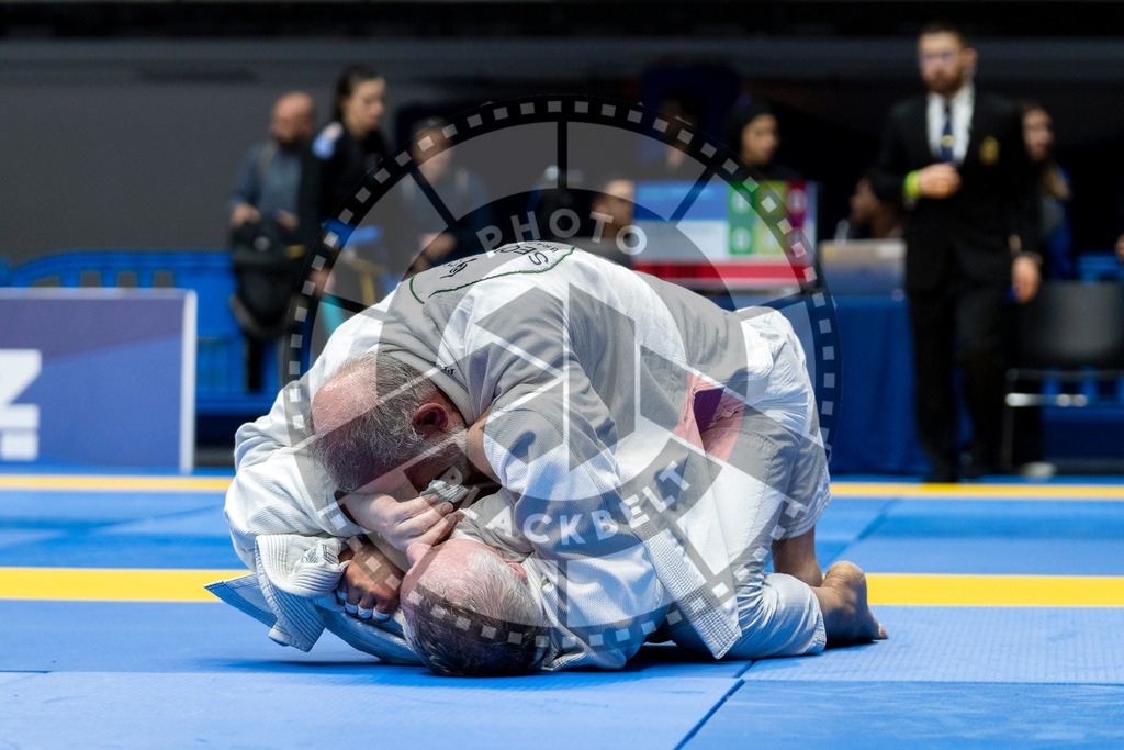 20240122PBB6647 | Fighters compete during the second day of the IBJJF European Championship in Paris, France, on January 22, 2024.