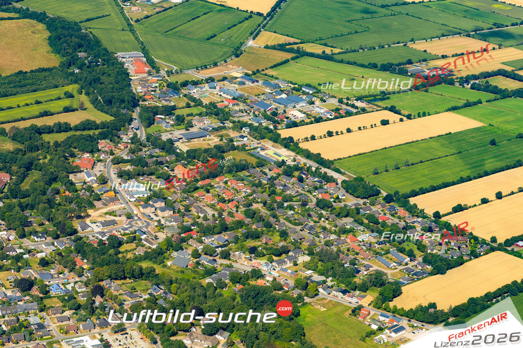 Das Luftbild der Stadt Schafflund wurde 2022 vom Flugzeug heraus erstellt (keine Drohnen-Aufnahmen) Aufnahmehöhe ca.450 Meter- hohe Bildauflösung und Druck-Qualität. Garantiert!