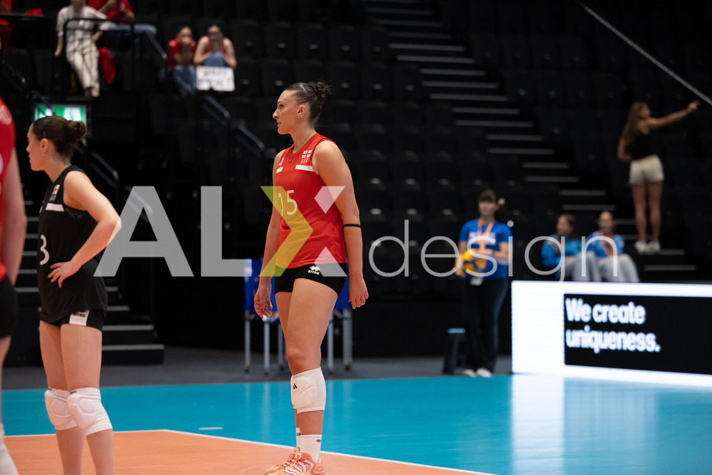 Georgia v Switzerland - CEV European League Women | KRIENS, SWITZERLAND - JUNE 12: MARIAM MUSHKUDIANI of Georgia during the CEV European League match between Georgia and Switzerland at Pilatus Arena on June 12, 2026 in Kriens, Switzerland. - Realisiert mit Pictrs.com