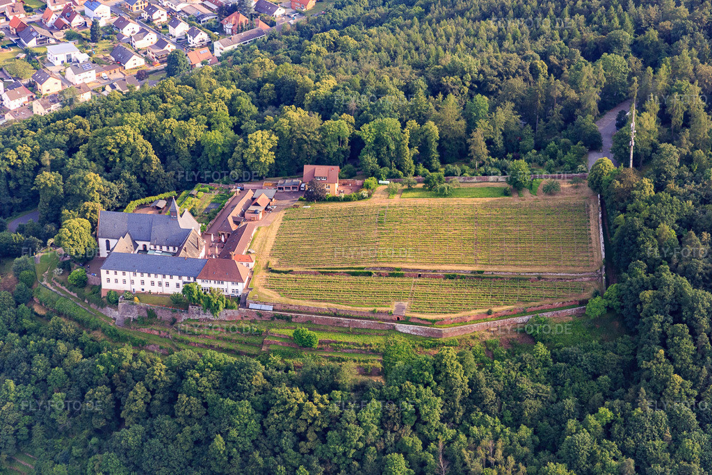 Luftbild: Franziskanerkloster Engelberg, in Großheubach im Bundesland Bayern in Deutschland. Foto: IMG_089605.jpg vom 11.06.2016 durch Werner Riehm/FLY-FOTO.deFranziskanerkloster Engelberg