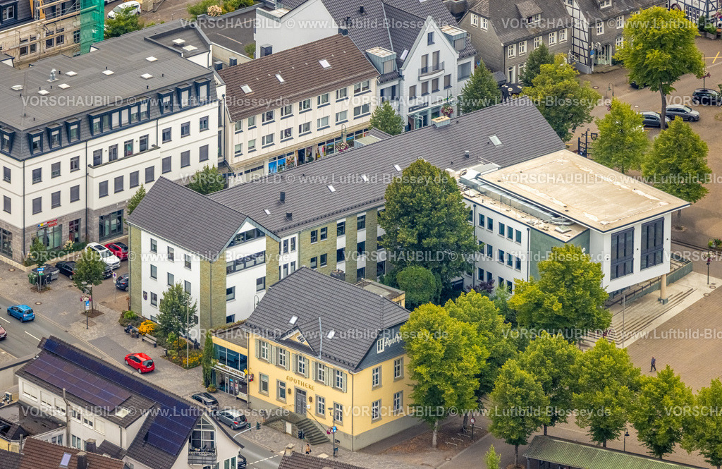 Warstein240713170 | Luftbild, Rathaus Stadtverwaltung, Warstein, Sauerland, Nordrhein-Westfalen, Deutschland