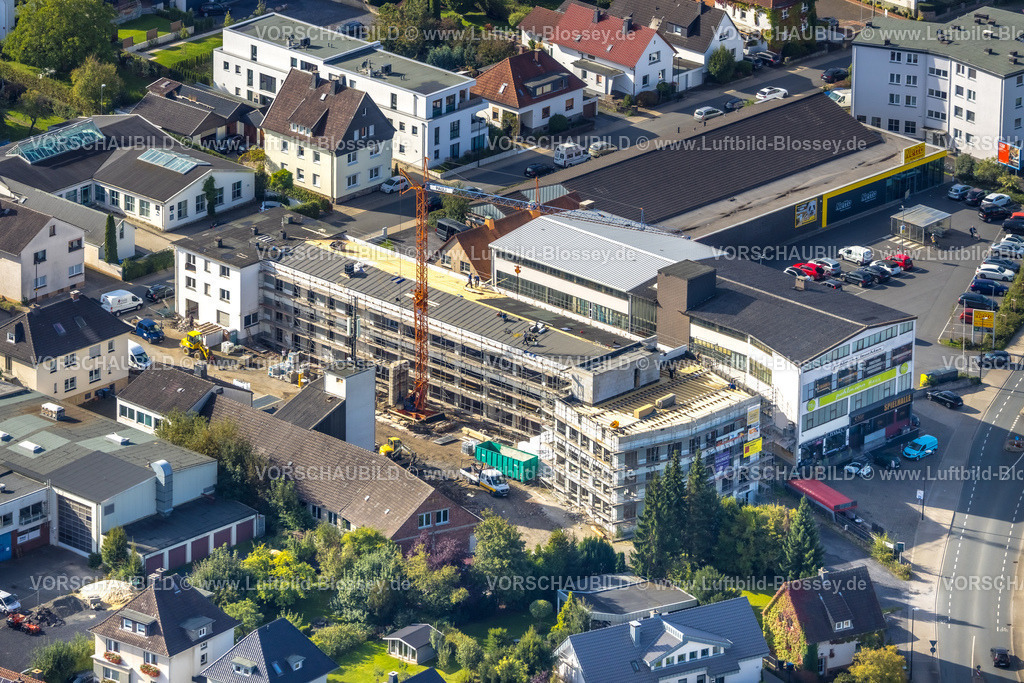 Arnsberg230904423 | Luftbild, Netto Supermarkt Am Schindellehm, Baustelle und Neubau an der Graf-Gottfried-Straße, Neheim, Arnsberg, Sauerland, Nordrhein-Westfalen, Deutschland
