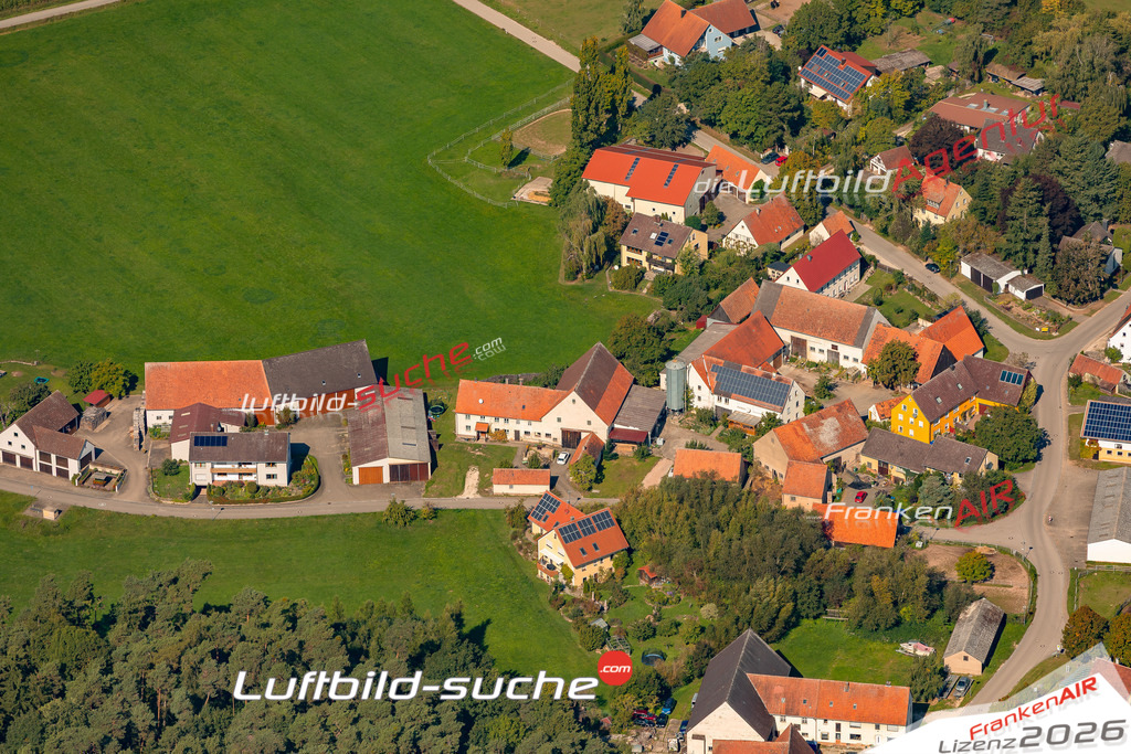 Luftaufnahme  Ziegendorf  Petersaurach Das Luftbild wurde 2025 vom UL-Flugzeug heraus erstellt ( keine Drohne ) - Hochauflösende Luftaufnahme -Nicht vergleichbar mit Google Maps oder Satelittenbilder- Die Geschenkidee !Mit Lizenz und Bildrechte bestellbar