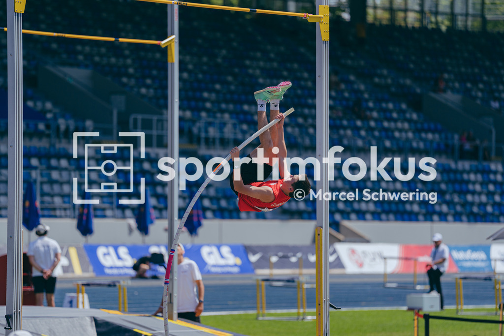 Deutsche Meisterschaften U20 / U16 2026 | Max Wolgast, LG Brillux Münster, 1506, Stabhochsprung, Deutsche Meisterschaften der U20 &amp; U16 2026, Lohrheidestadion Bochum-Wattenscheid, 12.07.2026. Foto: Marcel Schwering / sportimfokus - Realisiert mit Pictrs.com