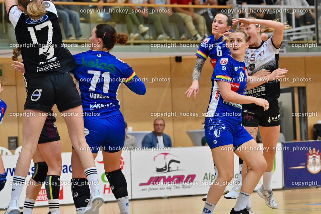 SC Ferlach Damen vs. H71 15.10.2022 | #6 Kavalar Anna- Maria, #10 Fister Petra, #5 Bentsdóttir Vár, #71 Voncina Luna, #17 Bentsdóttir Lív