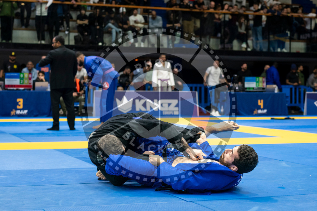 20240123PBB01917 | Fighters compete during the second day of the IBJJF European Championship in Paris, France, on January 23, 2024.