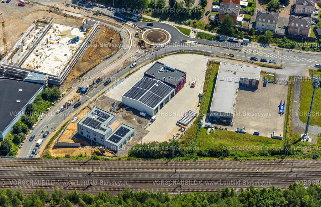 Schwelm230708935 | Luftbild, Neue Hauptfeuerwache und Rettungswache Am Ochsenkamp, Schwelm, Ruhrgebiet, Nordrhein-Westfalen, Deutschland