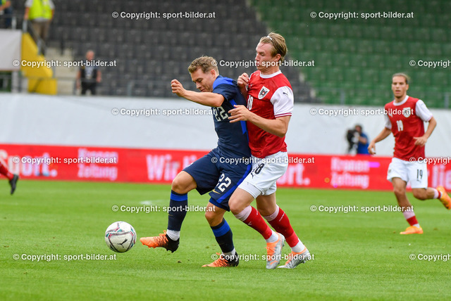 AUT, U21 EM-Qualifikation - Oesterreich vs Finnland | 03.6.2022, Josko Arena Ried, AUT, U21 EM-Qualifikation - Oesterreich vs Finnland, im Bild Patrick Wimmer (AUT) vs Julius Tauriainen (FIN)


// Uefa U21 Euro 2023 Qualifikation Match between Austria and Finnland in Ried, Austria on 2022/06/03