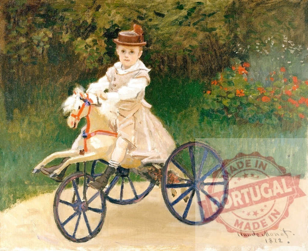 Jean Monet on His Hobby Horse (1872) by Claude Monet, high resolution famous painting. Original from The MET. Digitally enhanced by rawpixel. | Jean Monet on His Hobby Horse (1872) by Claude Monet, high resolution famous painting. Original from The MET. Digitally enhanced by rawpixel. - Realisiert mit Pictrs.com