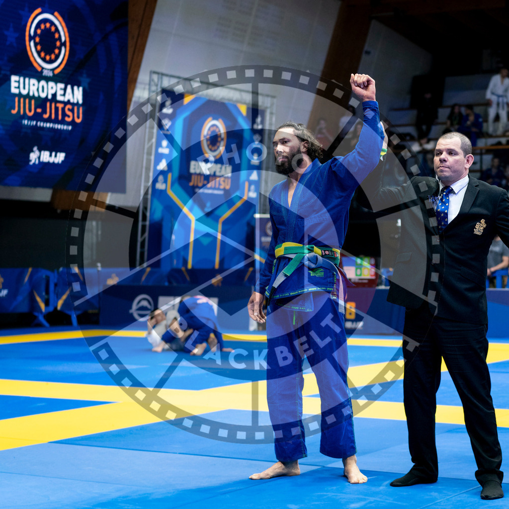 20240121PBB7099 | Fighters compete during the second day of the IBJJF European Championship in Paris, France, on January 21, 2024.