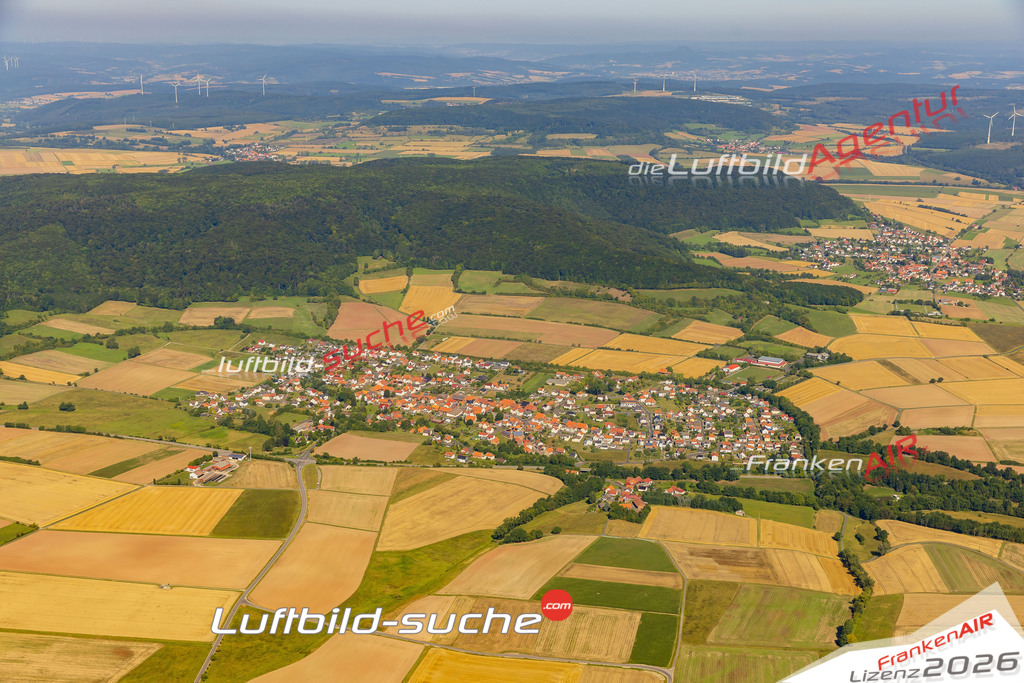 Klassische Luftaufnahme ohne Drohne zeigt:Ransbach bei Hohenroda - Die Luftbildaufnahme wurde 2025 vom UL-Flugzeug heraus erstellt ( keine Drohnenaufnahme ) - Hochauflösende Luftaufnahme -Nicht vergleichbar mit Google Maps oder Satelittenbilder- Die Geschenkidee !Mit Lizenz und Bildrechte bestellbar