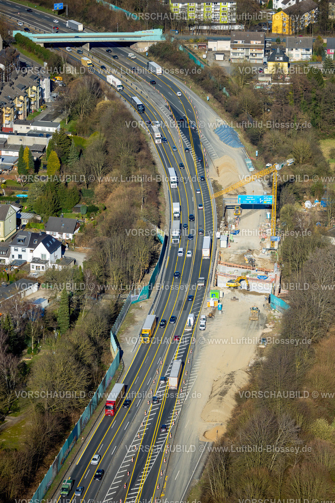 Hagen250302587 | Luftbild, Autobahn A1 Baustelle Abfahrt Hagen-Nord, Vorhalle, Hagen, Ruhrgebiet, Nordrhein-Westfalen, Deutschland