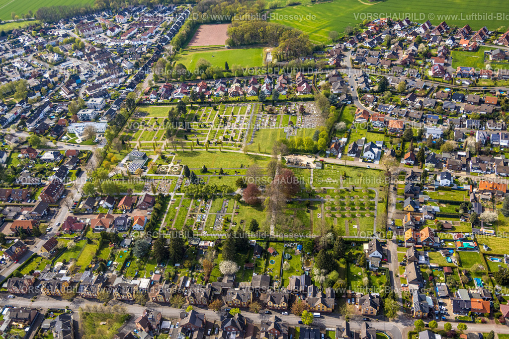 Boenen230404767 | Luftbild, Friedhof Altenbögge, Bönen, Ruhrgebiet, Nordrhein-Westfalen, Deutschland