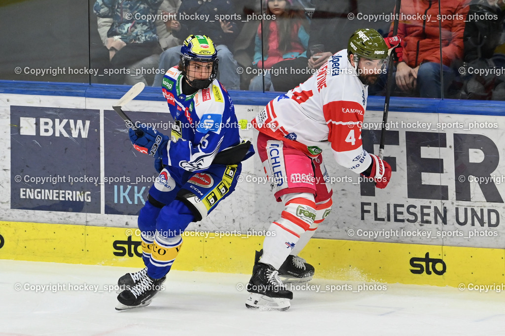 EC IDM WÄRMEPUMPEN VSV vs. HCB Südtirol Alperia | #46 Paul Sintschnig EC VSV, #44 Scott Valentine HCB Südtirol Alperia, EC IDM WÄRMEPUMPEN VSV vs. HCB Südtirol Alperia, EC IDM WÄRMEPUMPEN VSV vs. HCB Südtirol Alperia am 28.12.2025 in Villach (Stadthalle Villach), Austria, (Photo by Bernd Stefan)