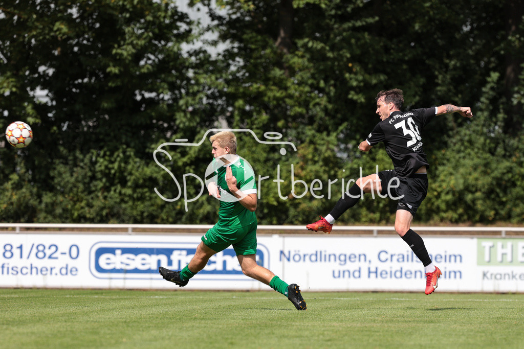 TSV 1861 Nördlingen - FC Pipinsried | Nico KARGER (FCP #30) erzielt in dieser Szene den Treffer zum 0-1
