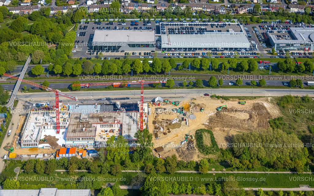 Dortmund220500508 | Luftbild, Baustelle an der Stadtkrone-Ost, Neubau Adesso, Freie-Vogel-Straße, Westfalendamm, Dortmund, Ruhrgebiet, Nordrhein-Westfalen, Deutschland