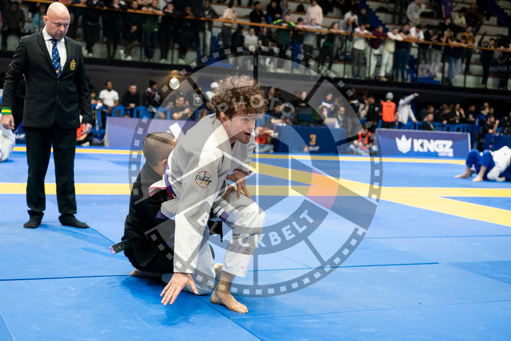 20240123PBB01126 | Fighters compete during the second day of the IBJJF European Championship in Paris, France, on January 23, 2024.