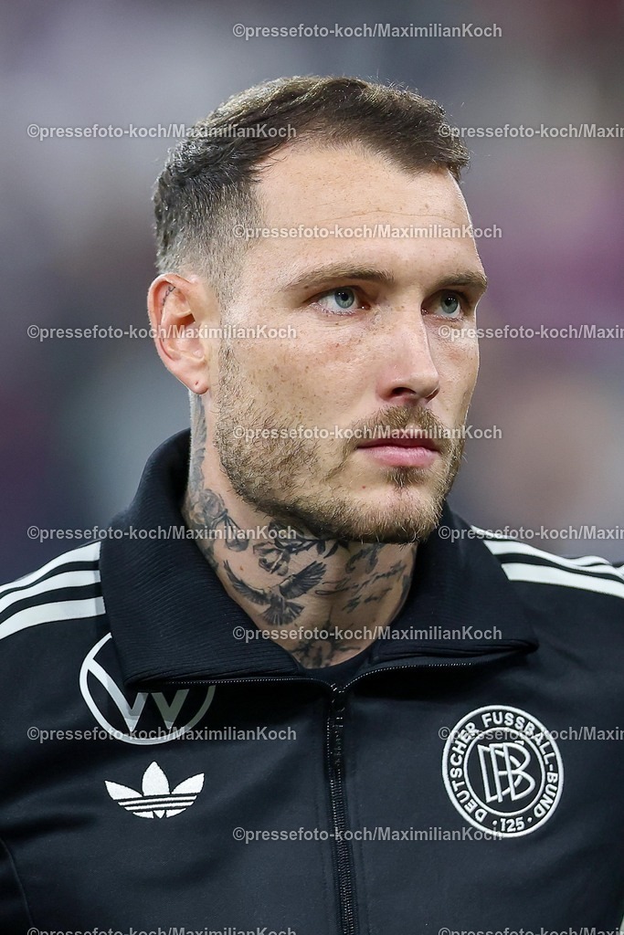 DFB10102502087 | 10.10.2025, Fußball, Länderspiel, Deutschland - Luxemburg, UEFA WM-Qualifikation, 2025/2026, Gruppe A, PreZero Arena in Sinsheim: David Raum (GER #22) DFB regulations prohibit any use of photographs as image sequences and or quasi-video.