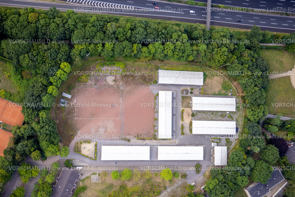 Muelheim220802669 | Luftbild, Flüchtlingsdorf Oberheidstraße,
Dümpten, Mülheim an der Ruhr, Ruhrgebiet, Nordrhein-Westfalen, Deutschland