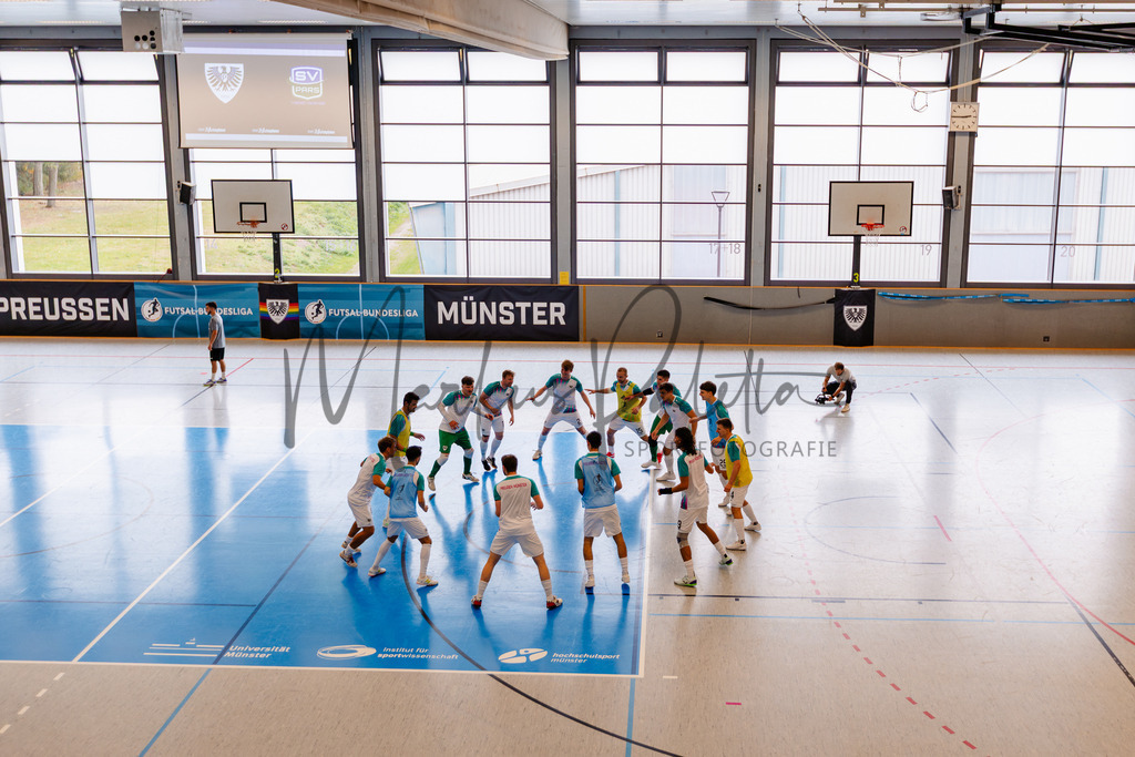 Futsal-Bundesliga, Saison 2025/2026, 4. Spieltag: SC Preußen Münster - SV Pars Neu-Isenburg | Futsal-Bundesliga, Saison 2025/2026, 4. Spieltag, SC Preußen Münster empfängt SV Pars Neu-Isenburg in der Universitäts-Sporthalle in Münster. Foto: sportfotografie.ms | Markus Paletta - Realisiert mit Pictrs.com