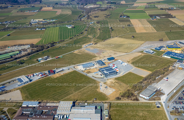 HB-Brilon220303252 | Luftbild, Gewerbegebiet Hinterm Gallberg, Brilon, Sauerland, Nordrhein-Westfalen, Deutschland