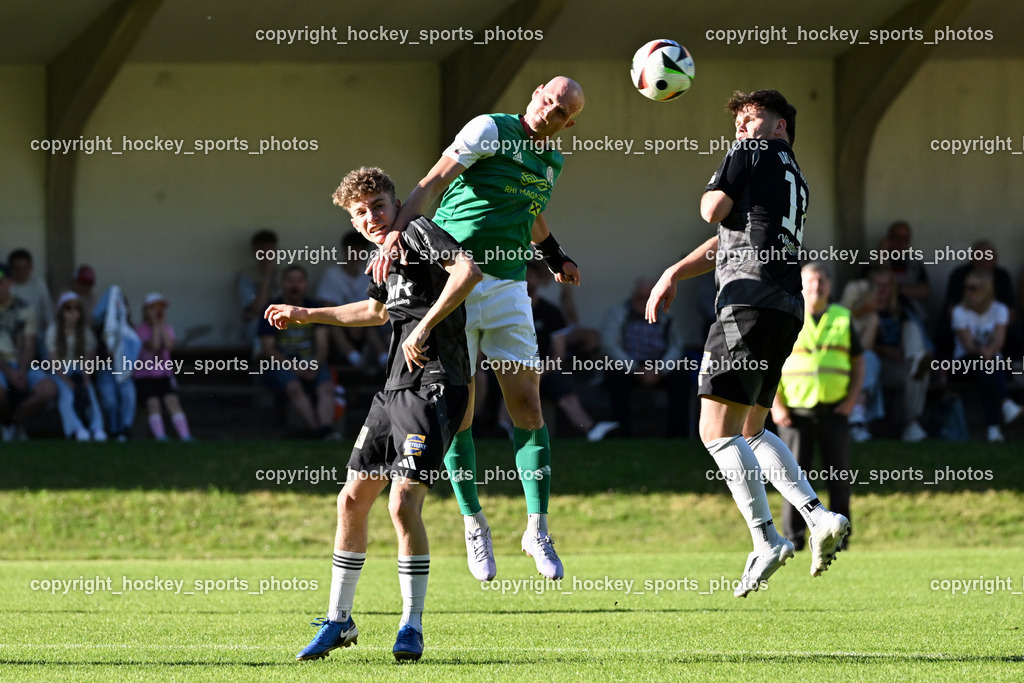 WSG Radenthein vs. URC Thal Assling | #47 Luis Felder URC Thal Assling, #12 Stefan Rauter WSG Radenthein, #11 Pascal Oliver Kofler URC Thal Assling, WSG Radenthein vs. URC Thal Assling, WSG Radenthein vs. URC Thal Assling am 30.05.2025 in Radenthein (Sportplatz Radenthein), Austria, (Photo by Bernd Stefan)
