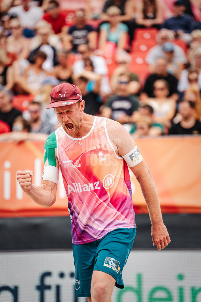 Beachvolleyball | Männer | Allianz German Beach Tour 2024 | Tourstop Kühlungsborn 2 | 17.08.2024 | Yannick Harms jubelt