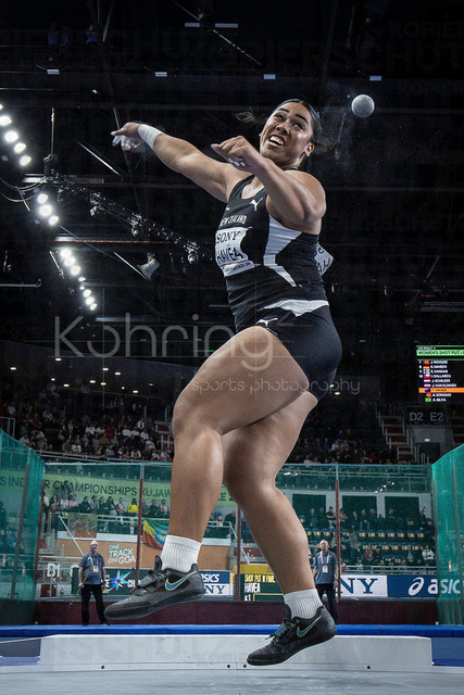 World Athletics Indoor Championships Kujawy Pomorze 26, 20.03.2026 | TORUN, POLAND - MARCH 20:  Tapenisa HAVEA (NZL) competes in the women's shot put during the World Athletics Indoor Championships Kujawy Pomorze 26 on day 1 / session 2 at Kujawsko-Pomorska Arena Torun on March 20, 2026 in Torun, Poland. 