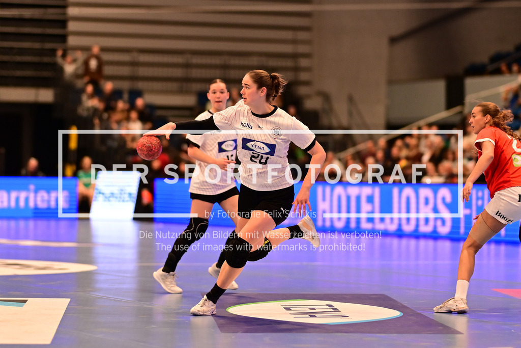 Handball I Juniorinnen I Saison 2024-2025 I Länderspiel I U19w Deutschland - U19w Dänemark I 53556 | Der Sportfotograf. - Realisiert mit Pictrs.com