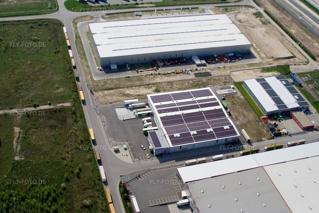 Luftbild: Industriegebiet Oberwald: WAS Logisitics in Wörth am Rhein im Bundesland Rheinland-Pfalz in Deutschland. Foto: IMG_10549.jpg vom 27.04.2008 durch Werner Riehm/FLY-FOTO.de