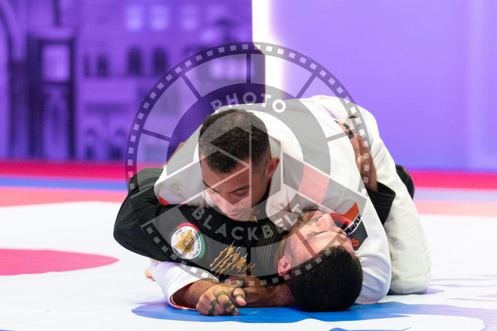20231106PBB0386 | Fighters compete during the AJP World Master Championship in the Mubadala Arena in Abu Dhabi, Arab United Emirates, on November 6, 2023.