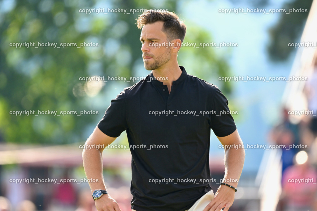 ATUS Velden vs. GAK | Headcoach ATUS Velden Marcel Günther Kuster, ATUS Velden vs. GAK, ATUS Velden vs. GAK am 26.07.2024 in Villach (Stadion Lind), Austria, (Photo by Bernd Stefan)