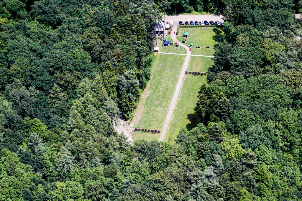 Luftbild: Gelände des Bogensportverein Kandel in Kandel im Bundesland Rheinland-Pfalz in Deutschland. Foto: IMG_19036.jpg vom 20.06.2009 durch Werner Riehm/FLY-FOTO.de