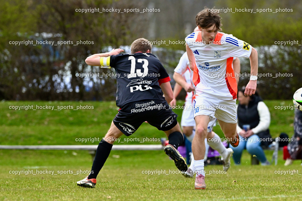 SV Rothenthurn vs. FC Dölsach | #13 Thomas Klingbacher SV Rothenthurn, #10 Elias Sint-Unterholzer FC Dölsach, SV Rothenthurn vs. FC Dölsach, SV Rothenthurn vs. FC Dölsach am 04.04.2026 in Rothenthurn (Sportplatz Rothenthurn), Austria, (Photo by Bernd Stefan)