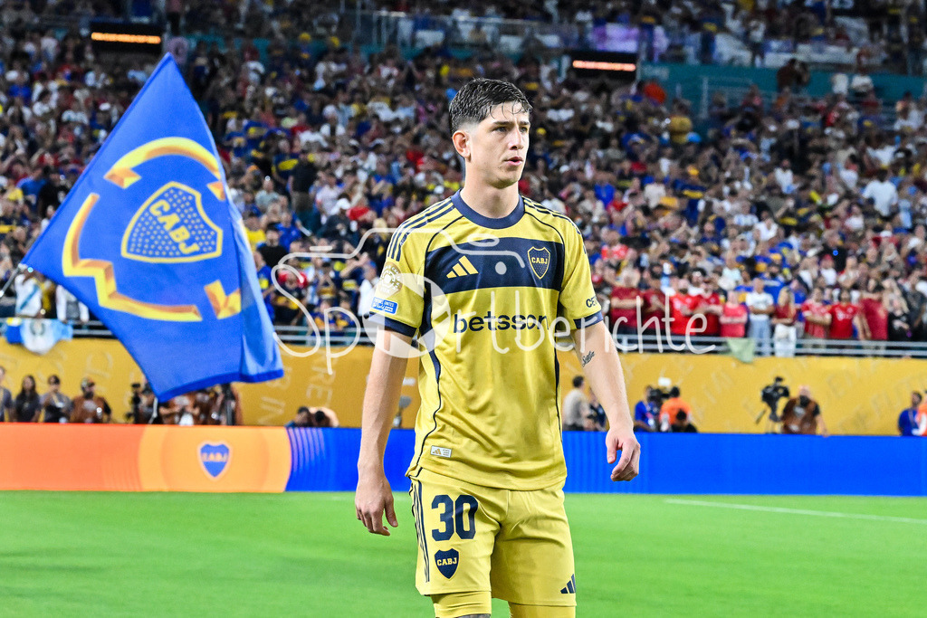 FC Bayern München - Boca Juniors | Im Bild Tomas BELMONTE (Boca Juniors 30) / Einzelfoto / Freisteller / FIFA Club World Cup: FC Bayern Muenchen - Boca Juniors, Hard Rock Stadium am 20.06.2025 / NOT FOR SALE IN USA